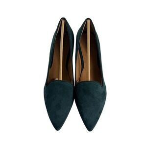 Indigo by Clarks Sage Elfin Teal Suede Kitten Heel Pumps Womens 10 M 26064564